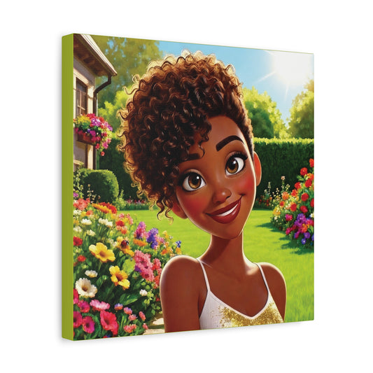 Spring Bloom | Ladybug, Matte Canvas Print