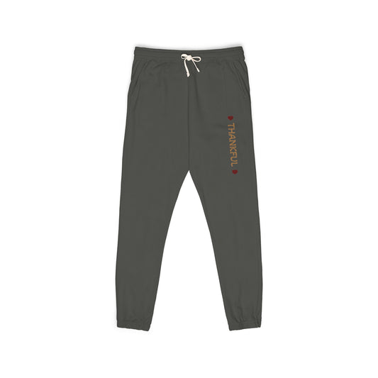 Autumn Harvest 8 | 'THANKFUL' Vertical Gold Script Joggers