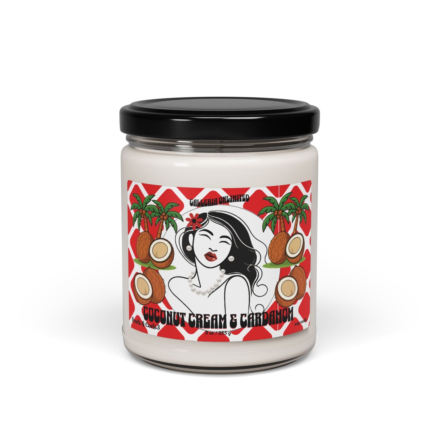 Pearls & Curls3 | Coconut Cream & Cardamom - Soy Candle (9oz)