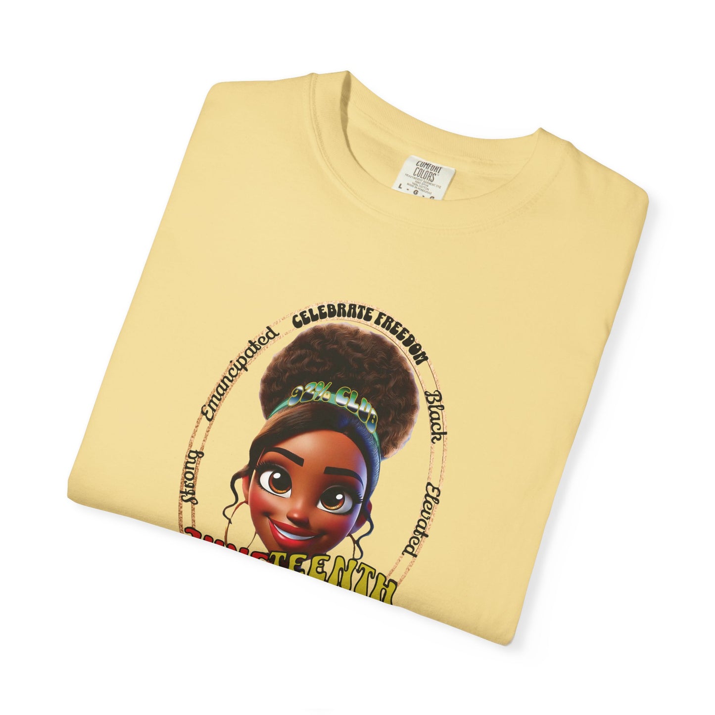 The 92% Club | Juneteenth Celebration Tee, front and back design (multiple colors)