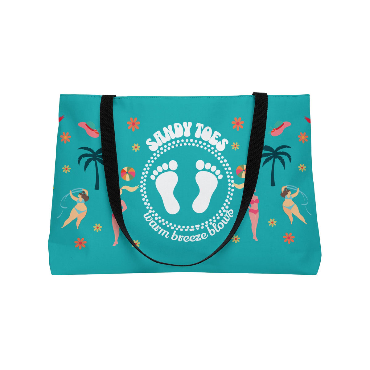 Sandy Toes | Seafoam Two-Sided Weekender Tote Bag