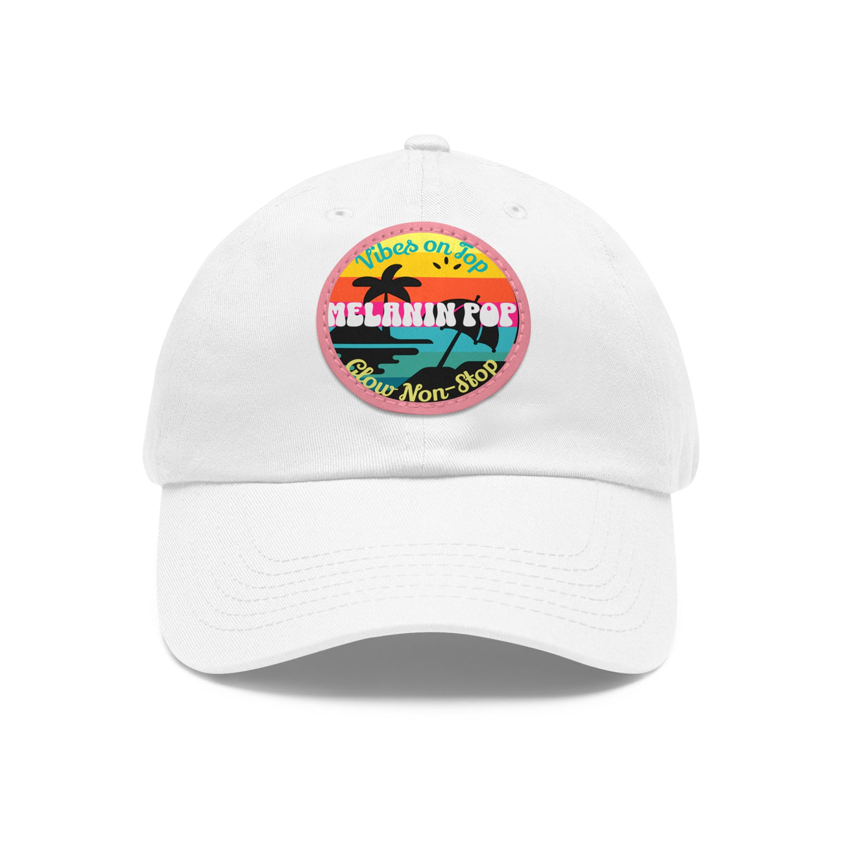 Sandy Toes | Melanin Pop Round Leather Patch Dad Cap (multiple colors)