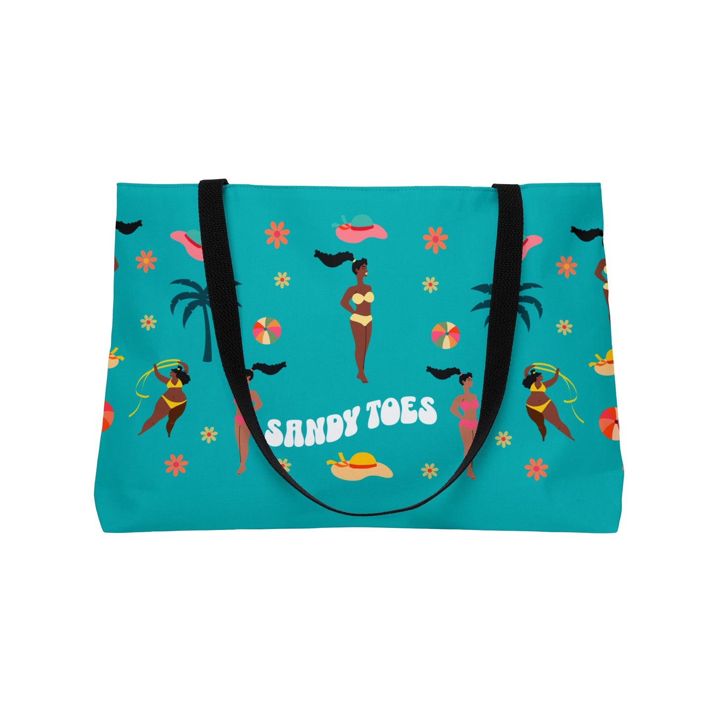 Sandy Toes | Weekender Tote Bag - Seafoam1 (two sides)