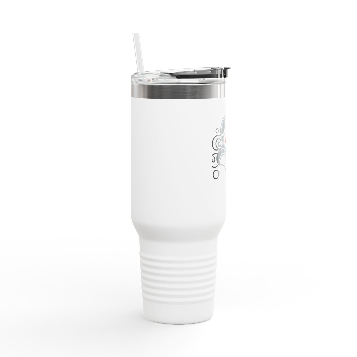 Pearls & Curls4 | Ruby Kiss - Insulated Travel Mug, 40oz (black, white, or red)