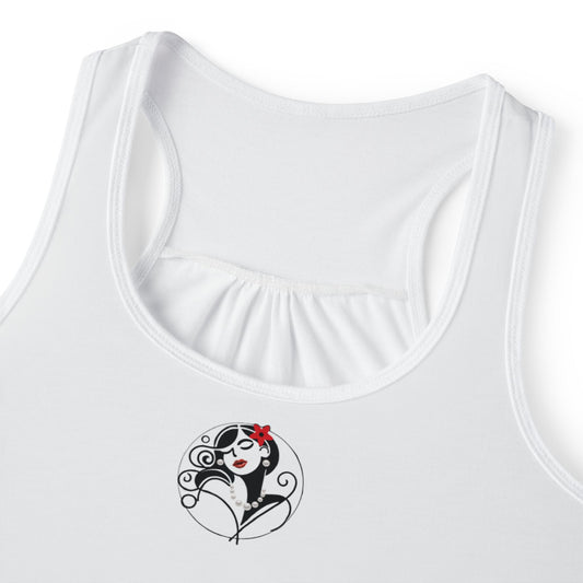 Pearls & Curls4 | White - Scarlet Kiss Ringer Tank (black or white trim)