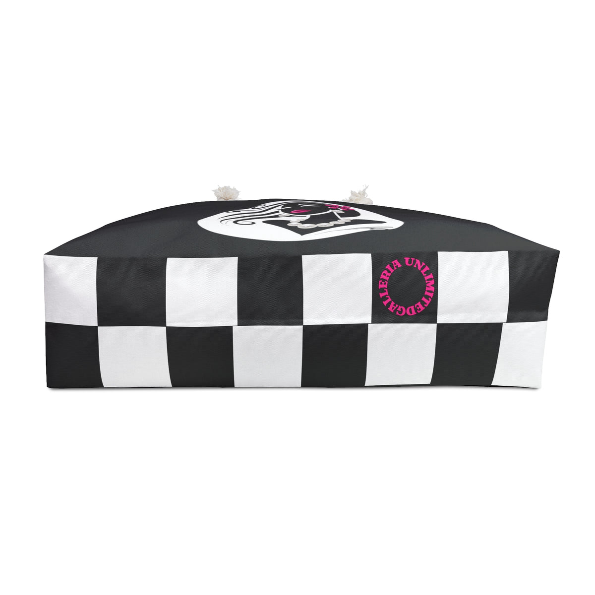 Pearls & Curls 6 | Black Double-Sided Weekender Bag