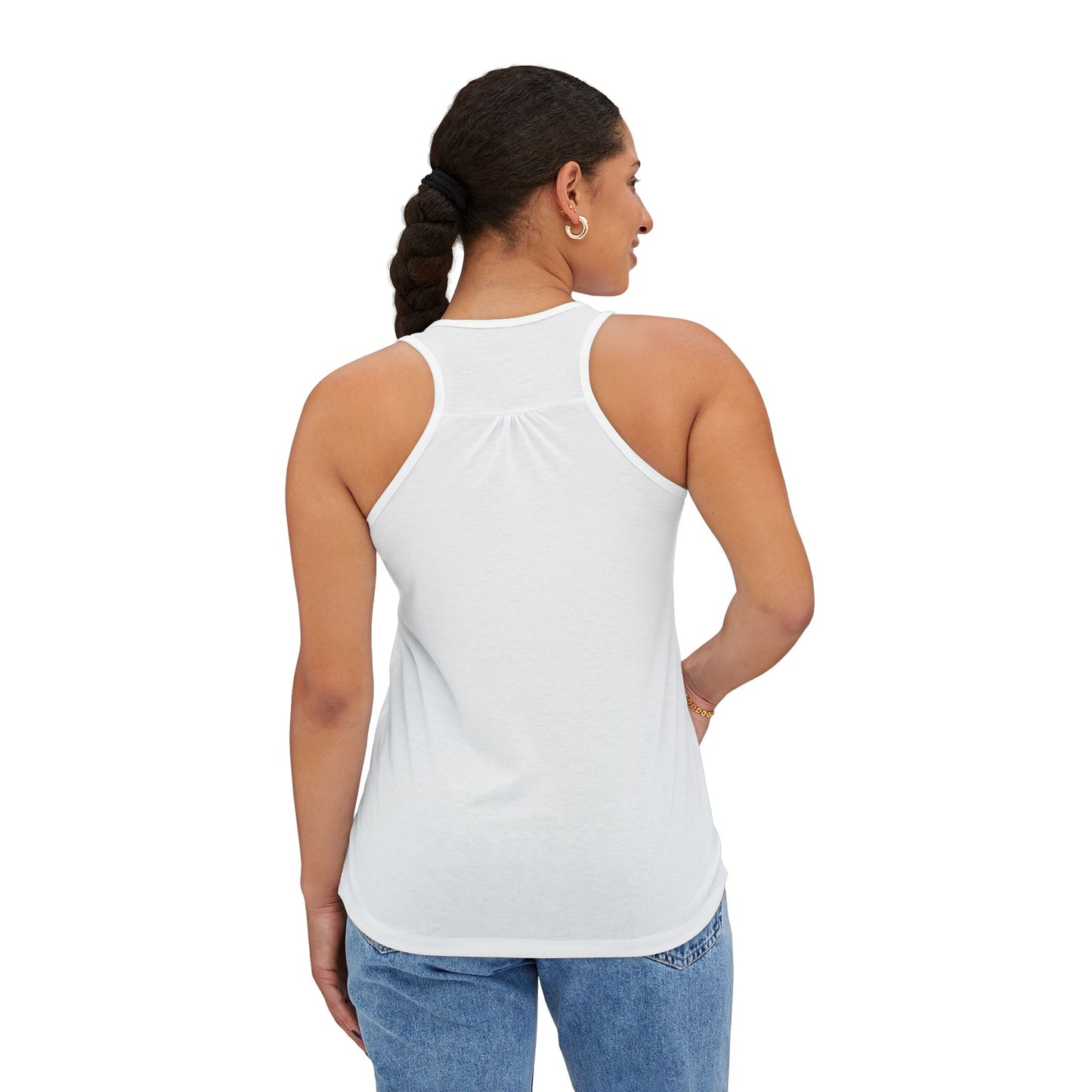 Pearls & Curls2 | White - Pink Pout Ringer Tank (black or white trim)
