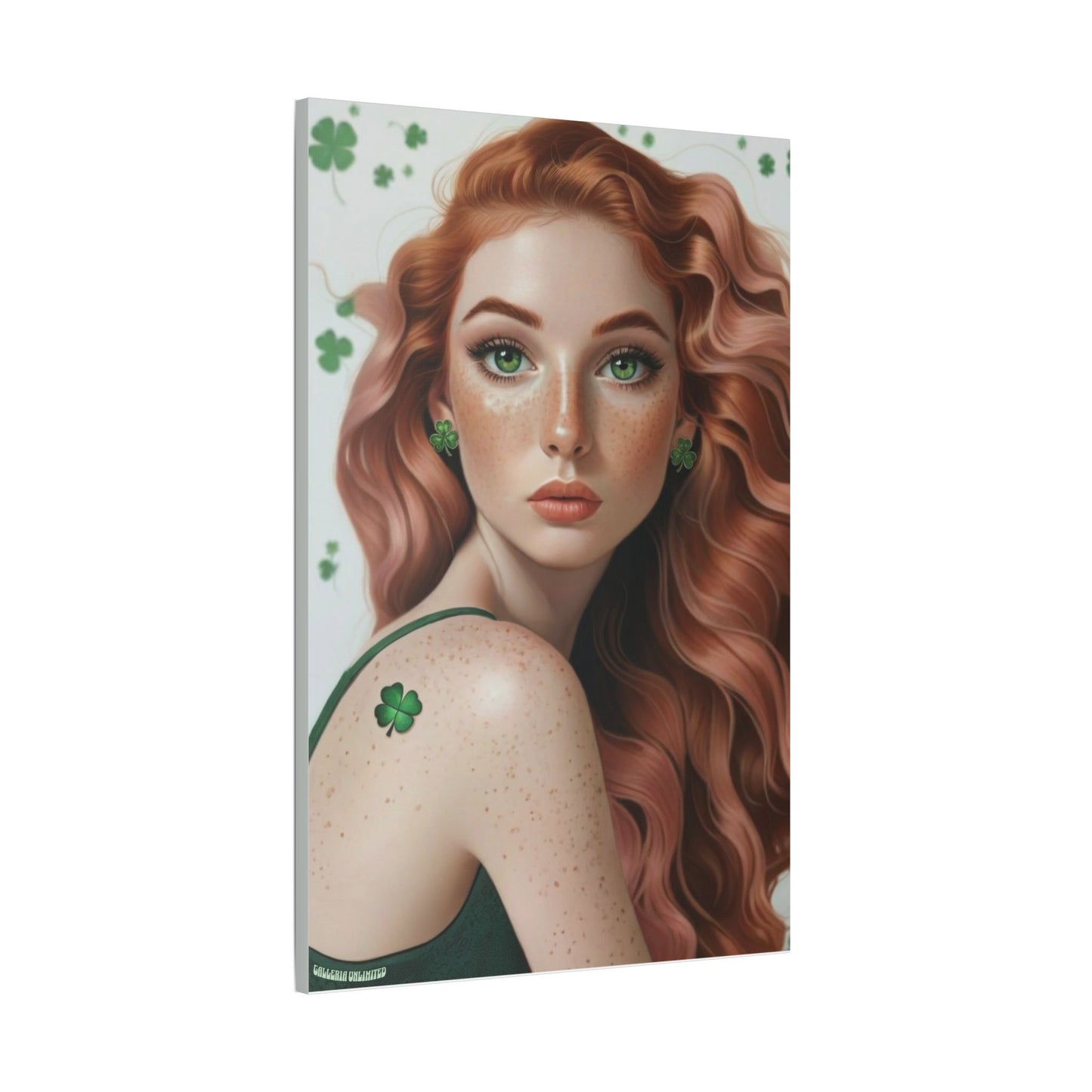Clovers 3 | Shamrock Daydream, Stretched Satin Canvas Wall Art