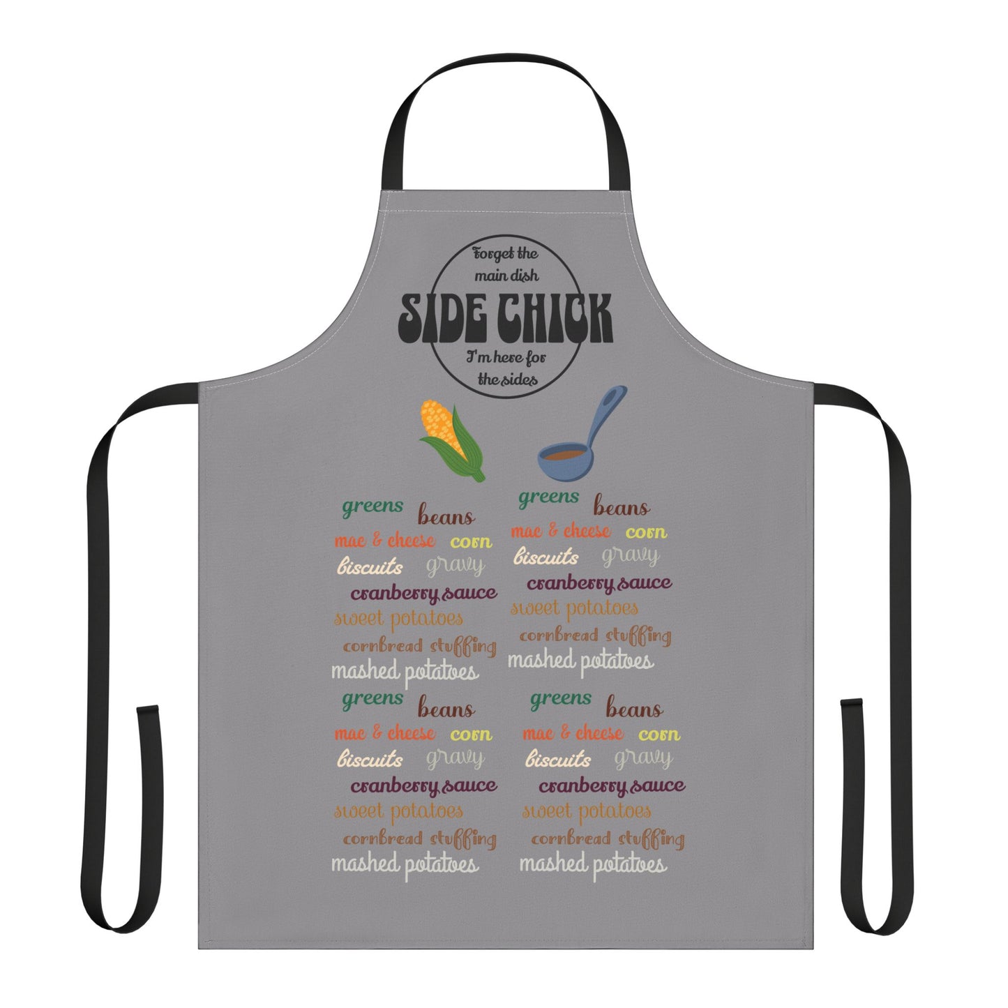 The Thankful Edit3 — "Side Chick" Apron, grey