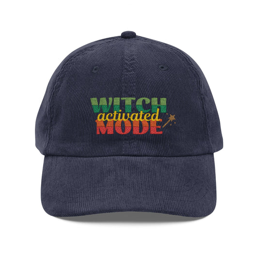 The Spooky Edit3 - Witch Mode Embroidered Corduroy Cap (multiple colors)