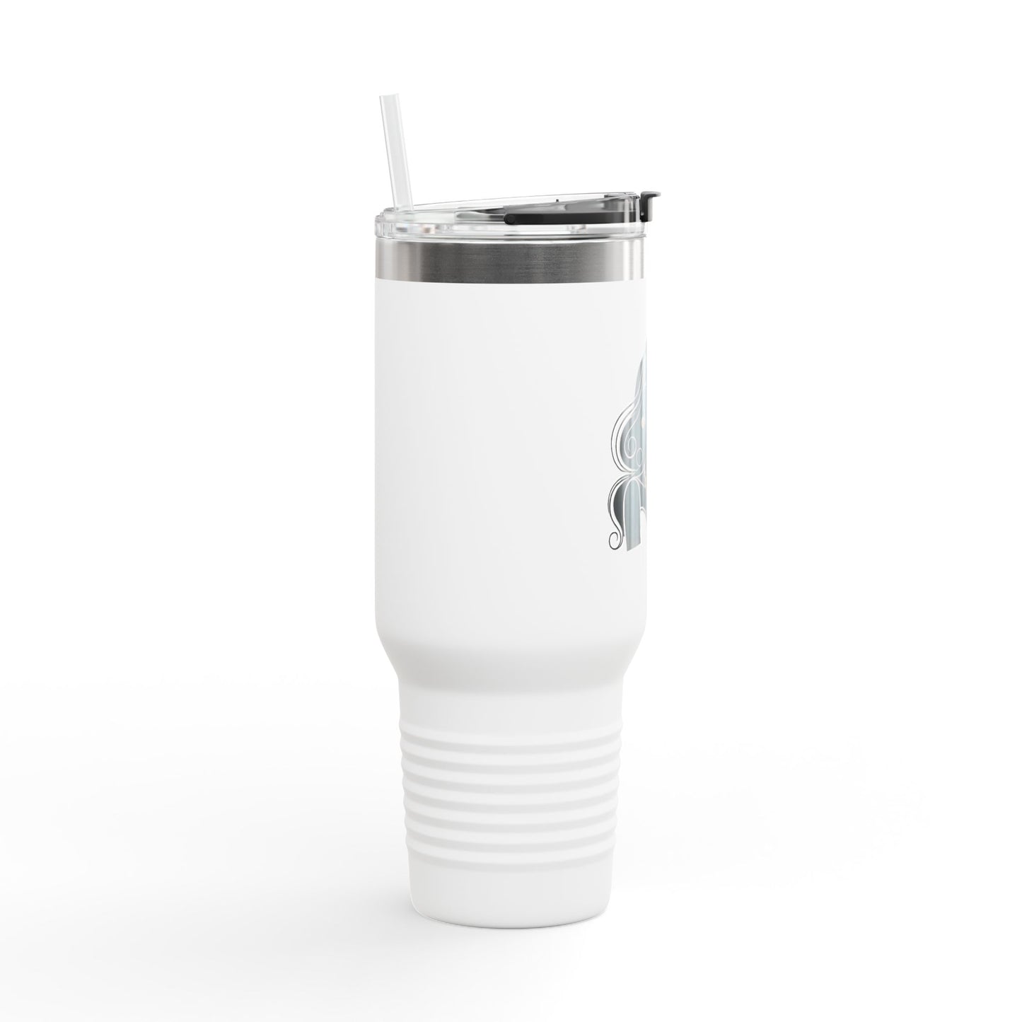 Pearls & Curls1 | Ruby Lips - Insulated Travel Mug, 40oz (black, white, or red)