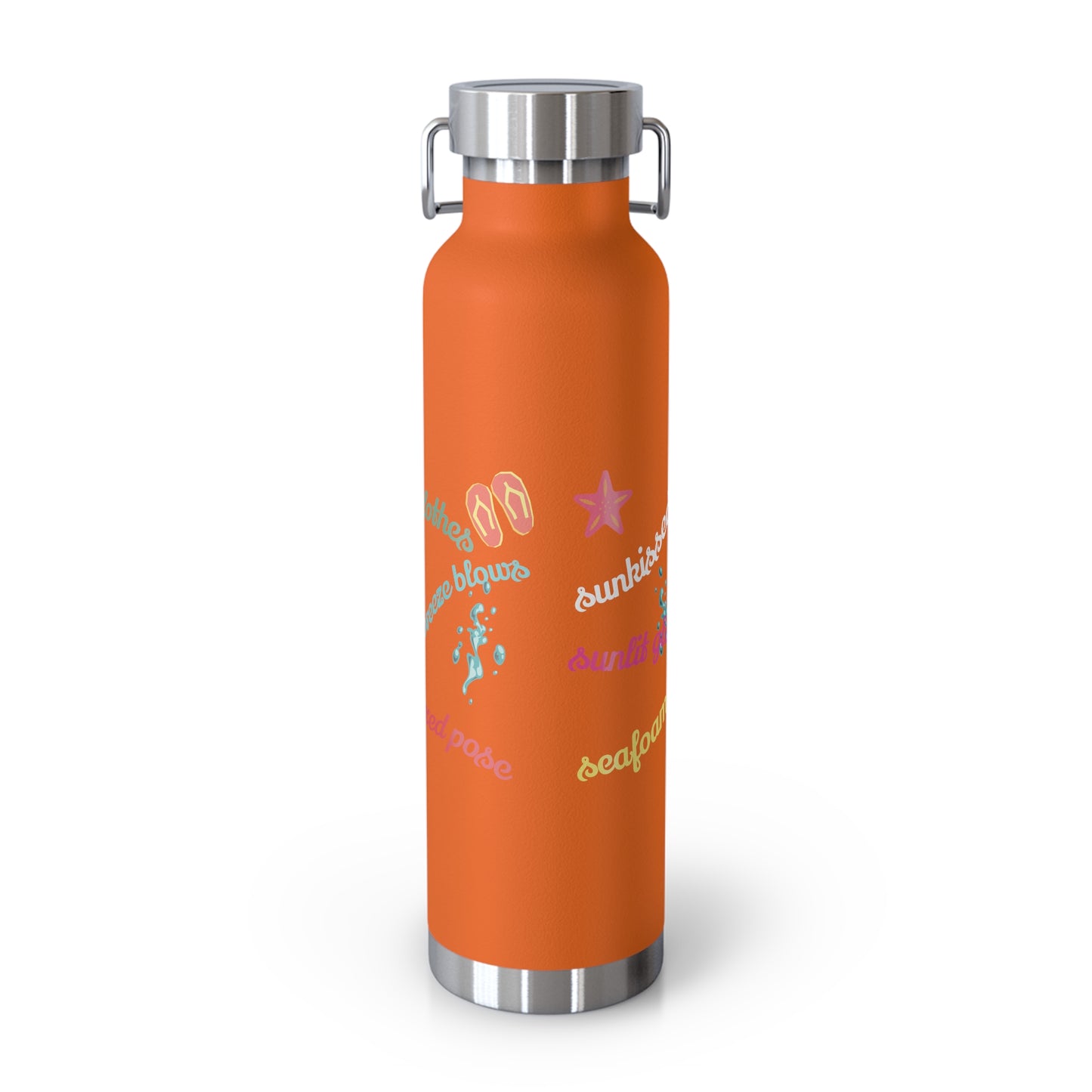 Sandy Toes | Insulated Water Bottle, 22 oz (various colors)