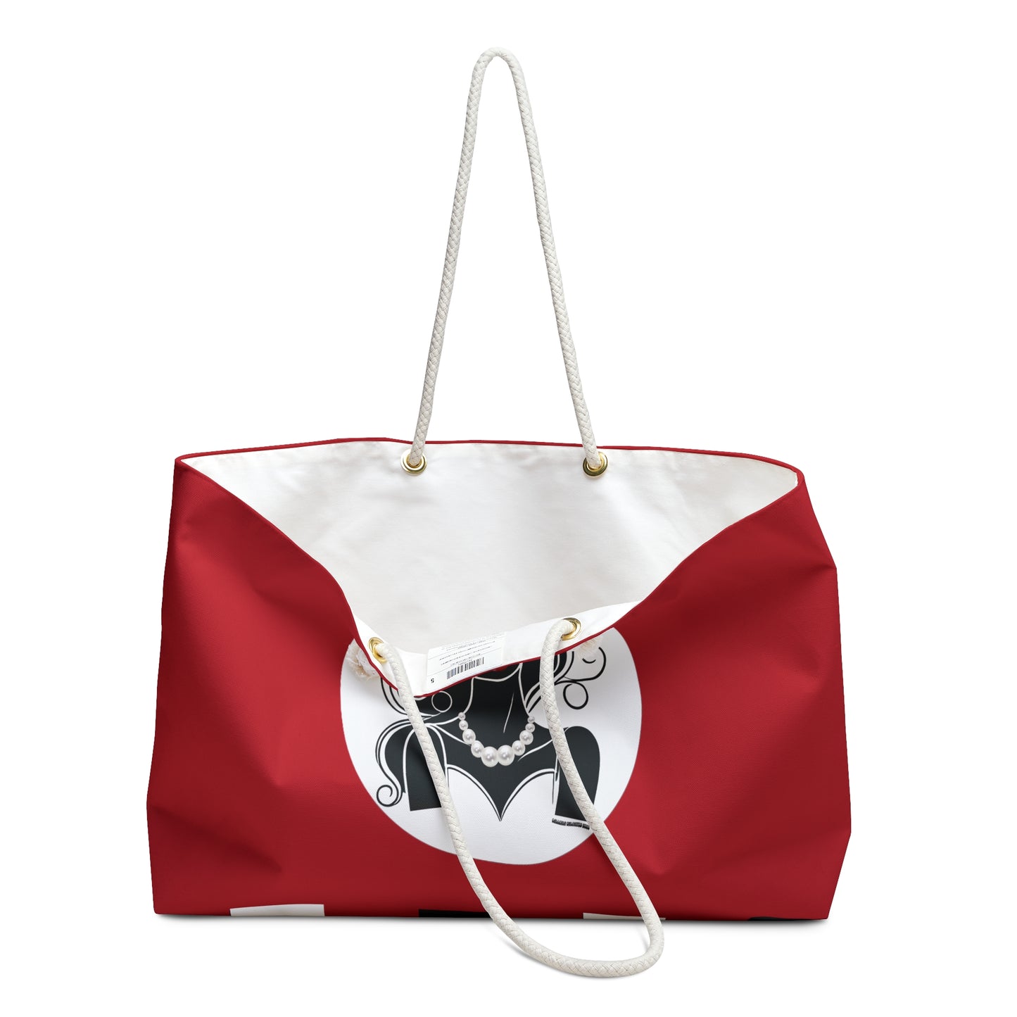 Pearls & Curls1 | Red - Ruby Lips Weekender Bag