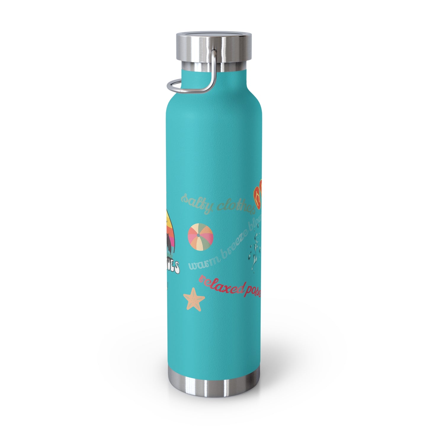Sandy Toes | Insulated Water Bottle, 22 oz (various colors)