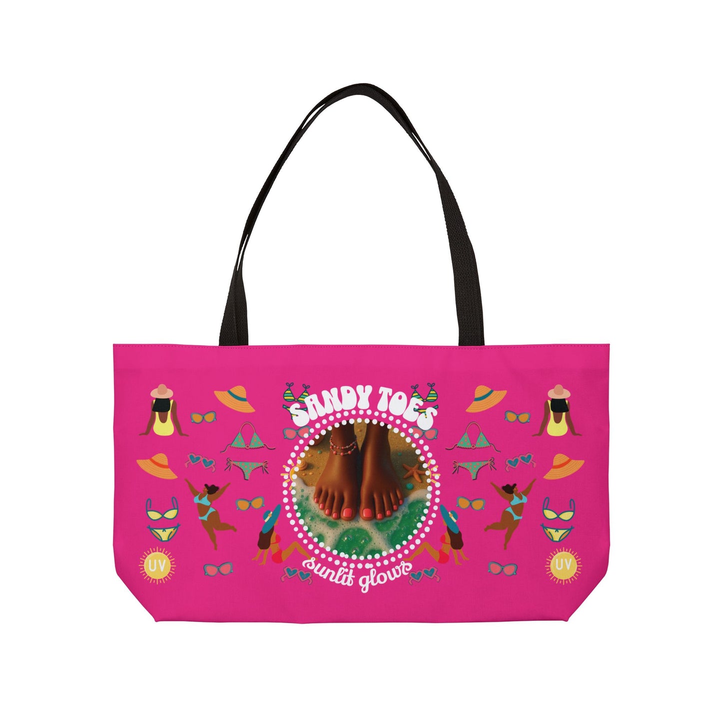 Sandy Toes | Weekender Tote Bag - Passionfruit1 (two sides)