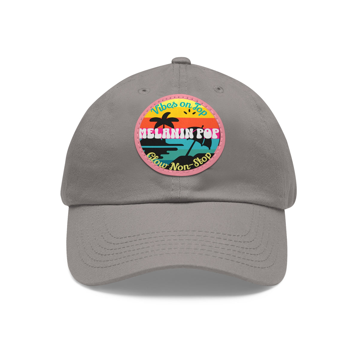 Sandy Toes | Melanin Pop Round Leather Patch Dad Cap (multiple colors)