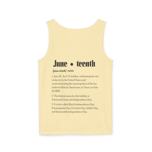Juneteenth | Graphic Celebratory Tank Top (front and back design)
