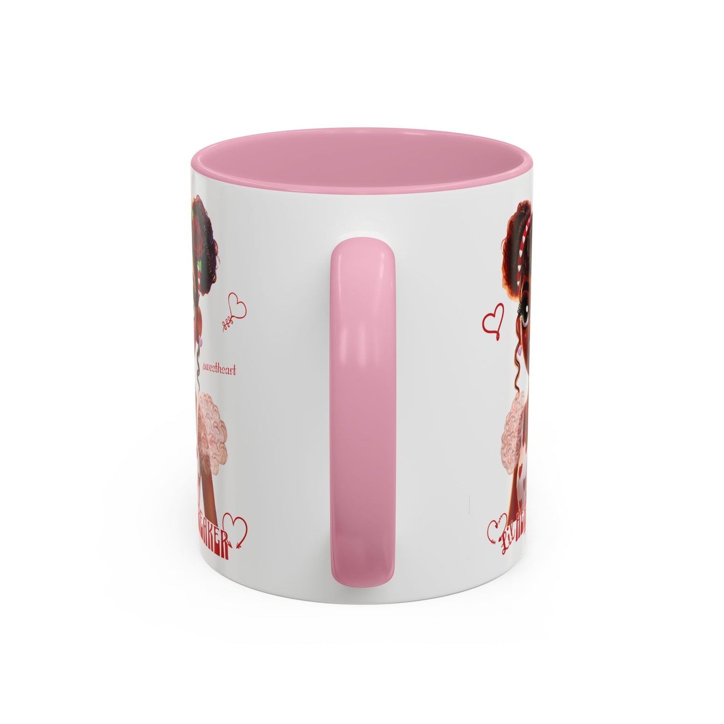 Heartbreaker Girl |Marshmallow - Coffee Mug, two-tone, 11 oz (multiple handle colors)