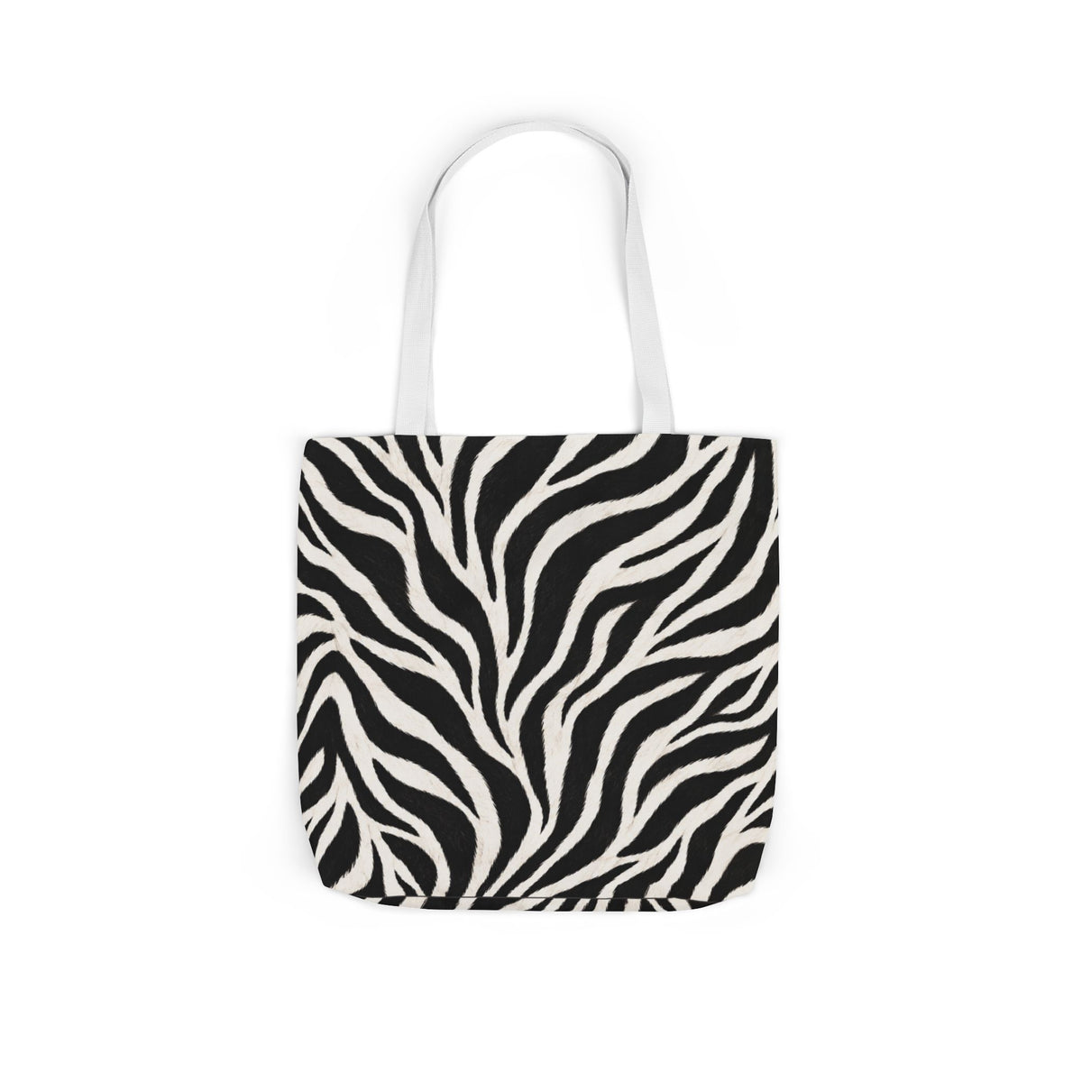 Zebra | Black & White Pattern Canvas Tote Bag