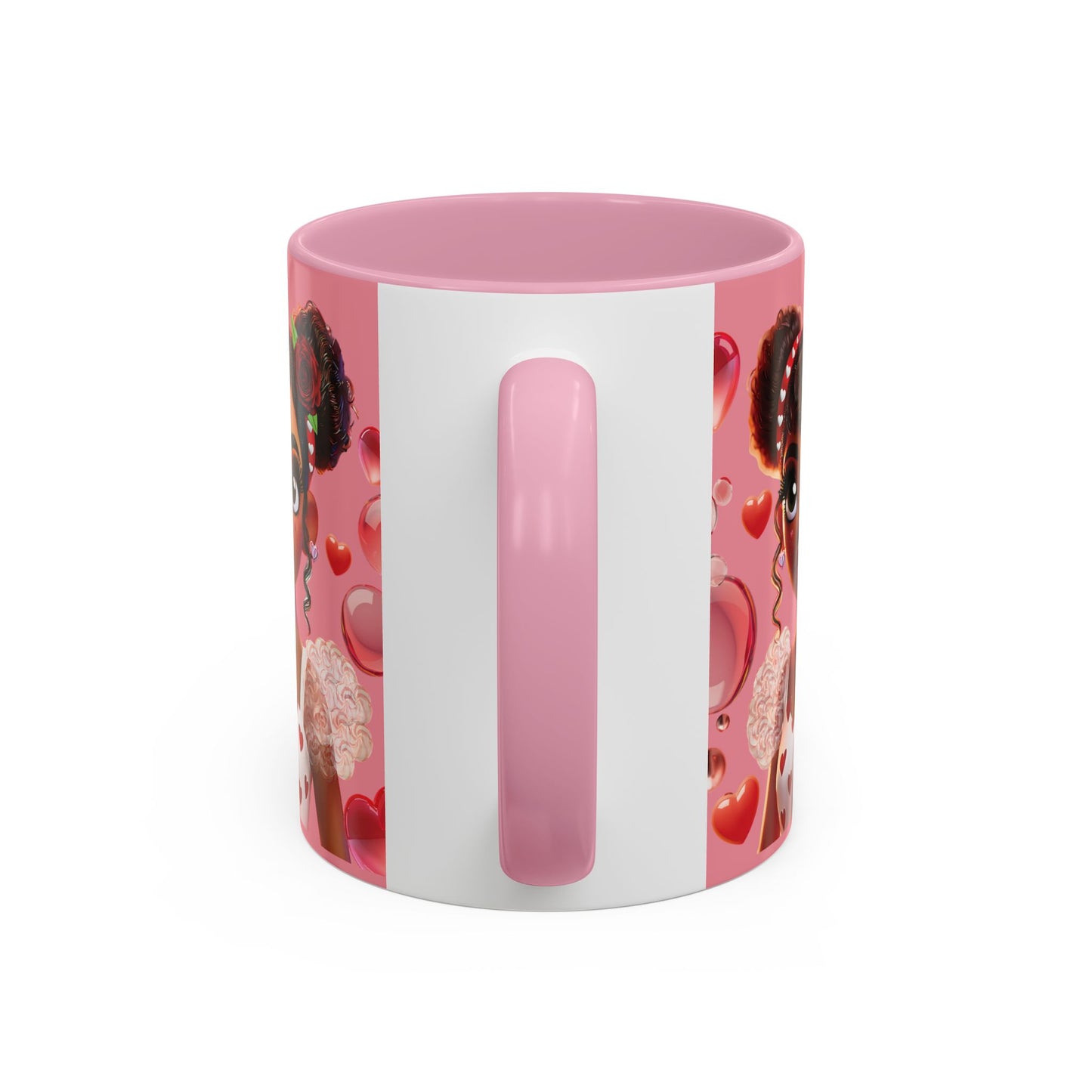 Heartbreaker Girl | Bubblegum - Coffee Mug, two-tone, 11 oz (multiple handle colors)