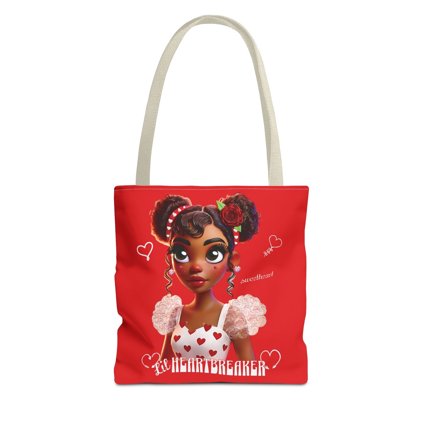 Heartbreaker Girl | Apple - Tote Bag, two-toned (multiple sizes/handle colors)