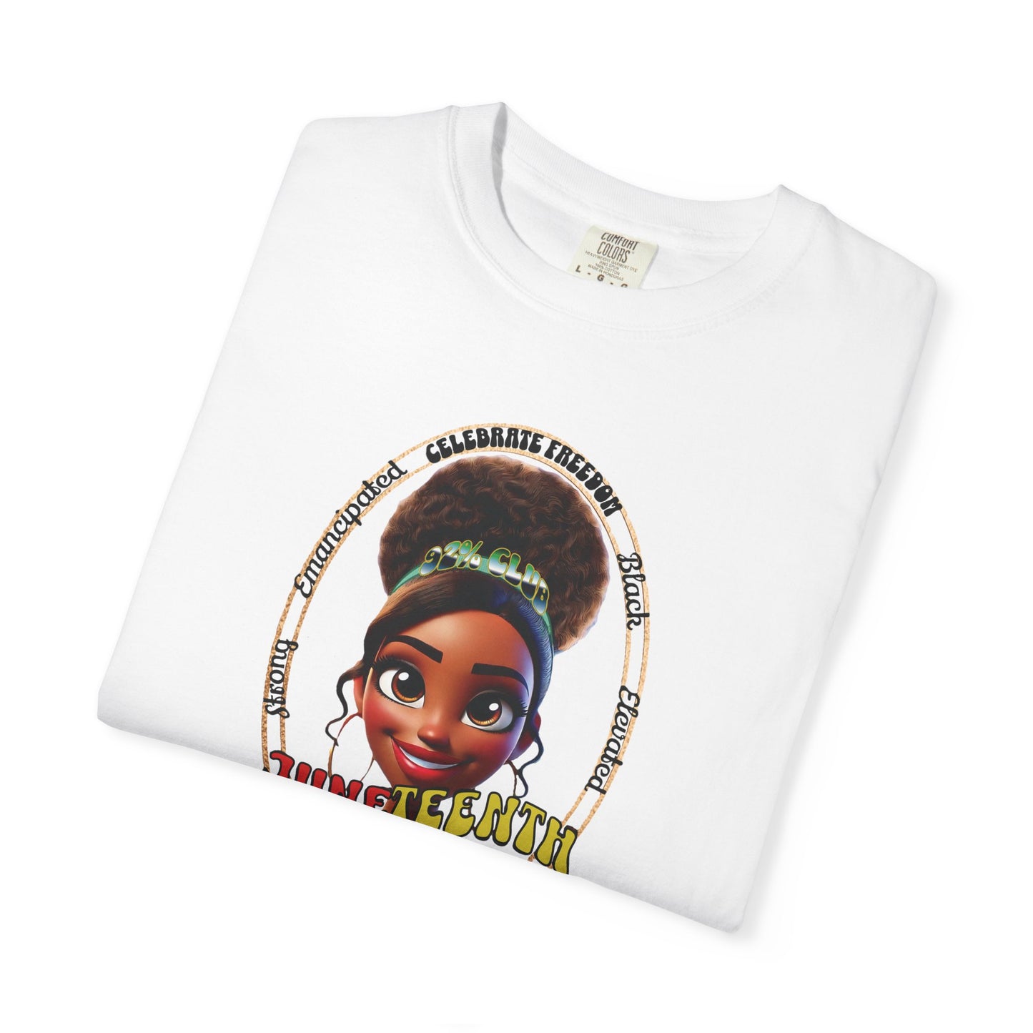 The 92% Club | Juneteenth Celebration Tee, front and back design (multiple colors)