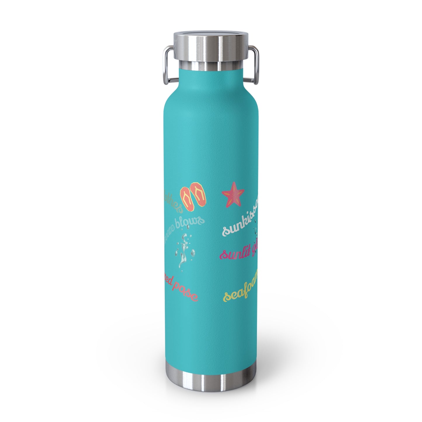 Sandy Toes | Insulated Water Bottle, 22 oz (various colors)