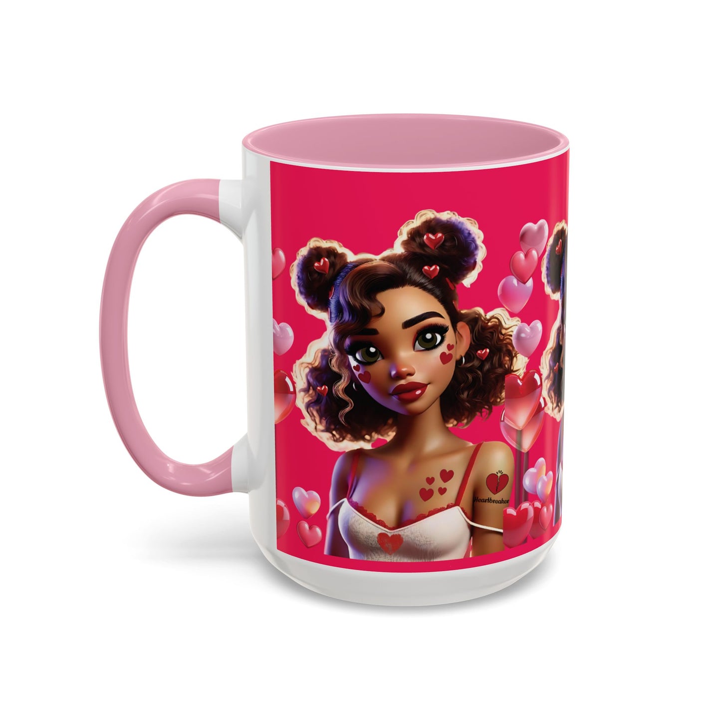 Heartbreaker 2 | Watermelon - Coffee Mug, two-tone, 15 oz (multiple handle colors)