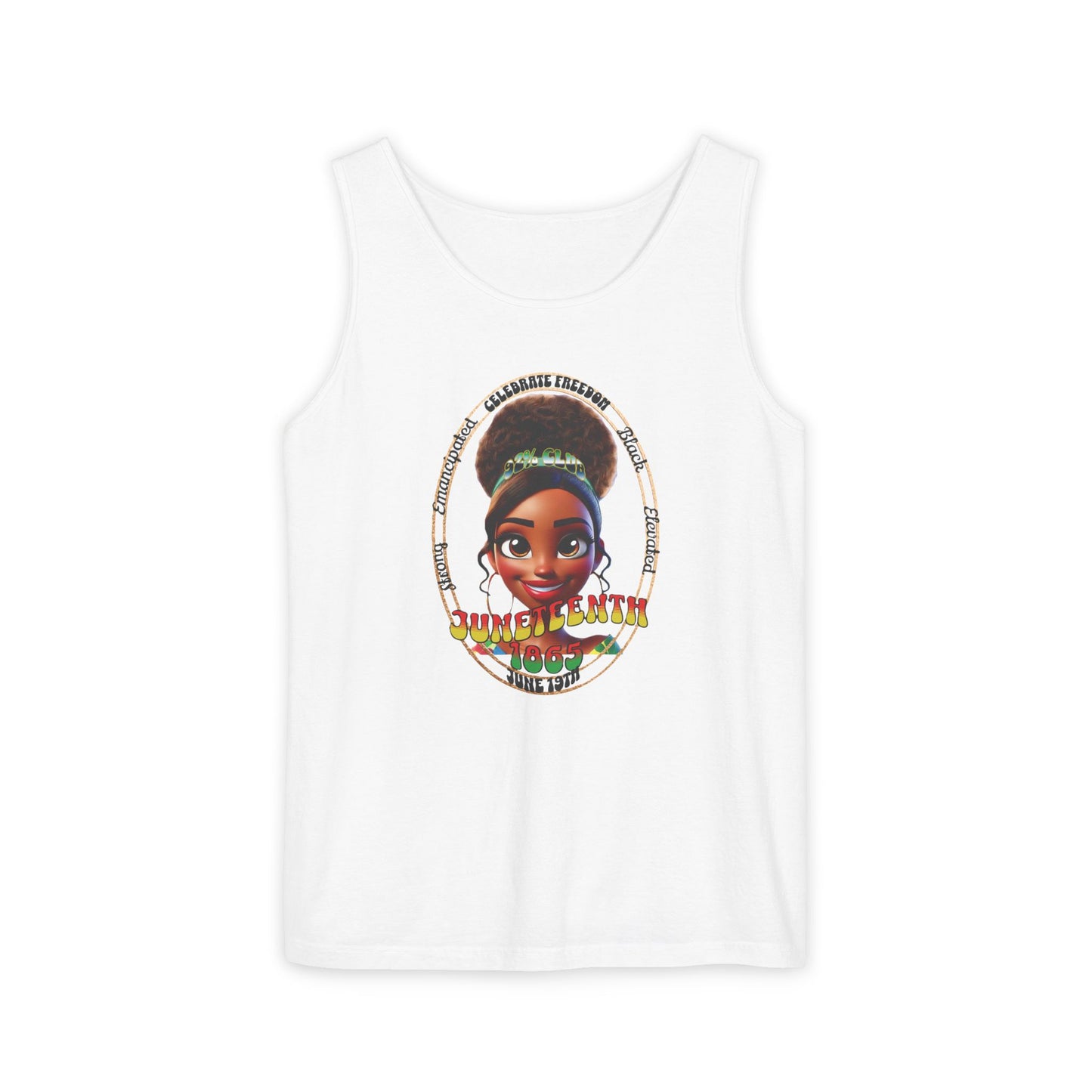 The 92% Club | Juneteenth Celebration Tank Top, front and back design (multiple colors)