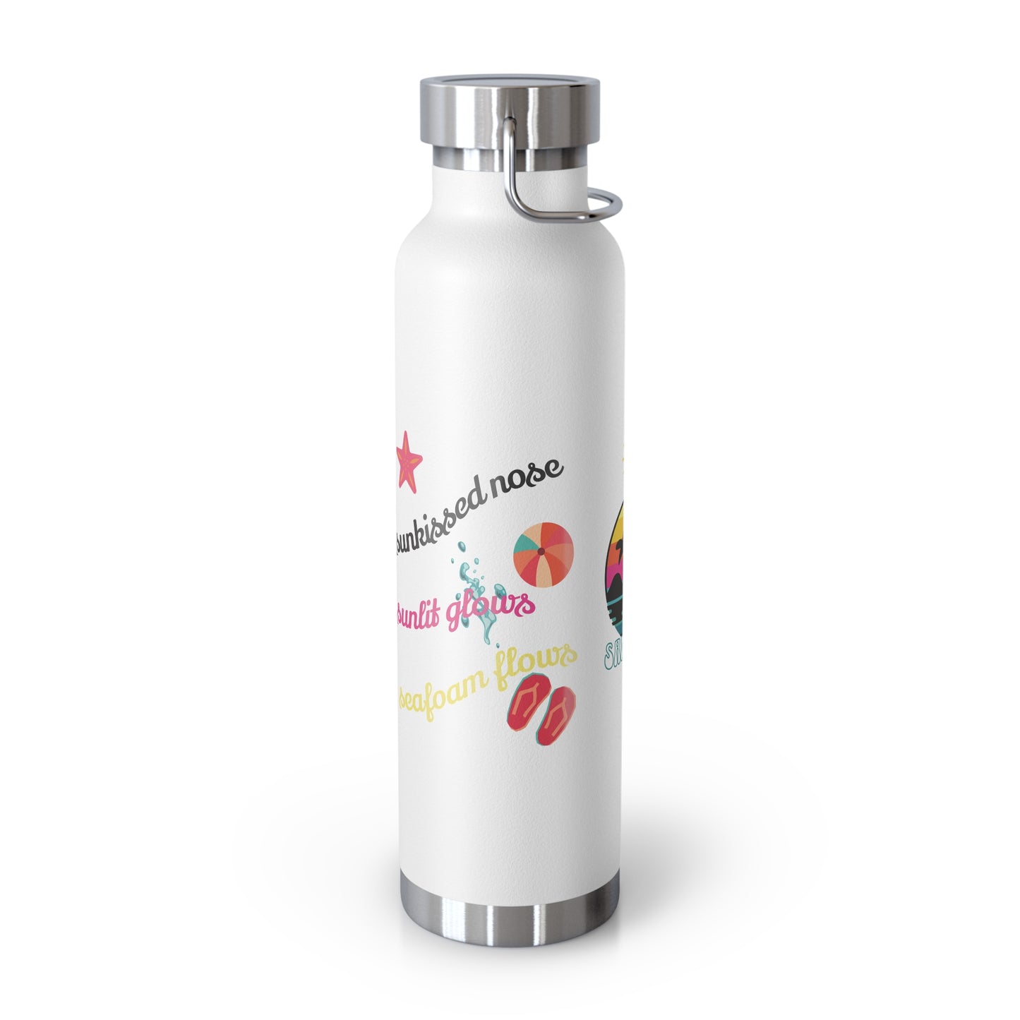Sandy Toes | Insulated Water Bottle, 22 oz (various colors)