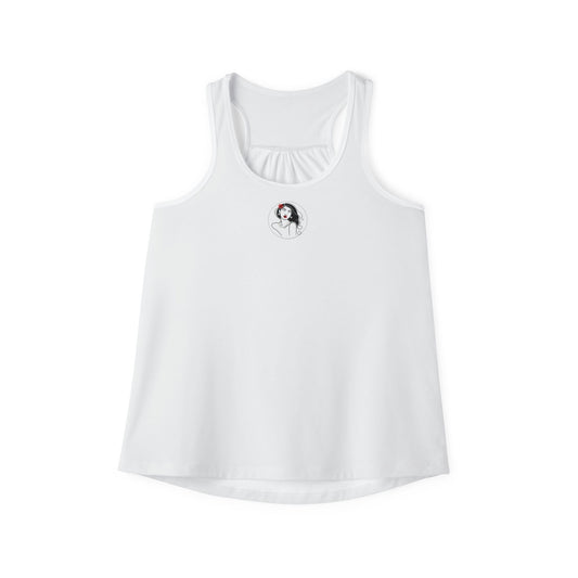 Pearls & Curls3 | White - Scarlet Kiss Ringer Tank (black or white trim)