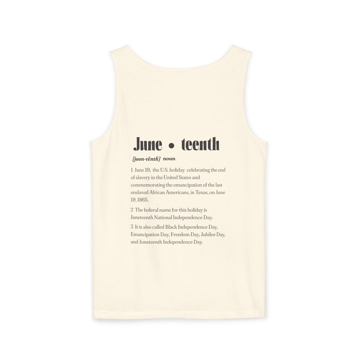 The 92% Club | Juneteenth Celebration Tank Top, front and back design (multiple colors)
