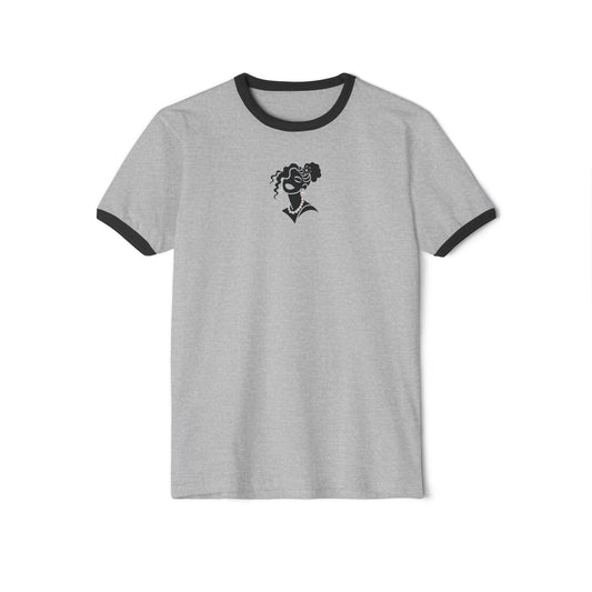 Pearls & Curls5| Plain Ringer Tee (heather grey or white)