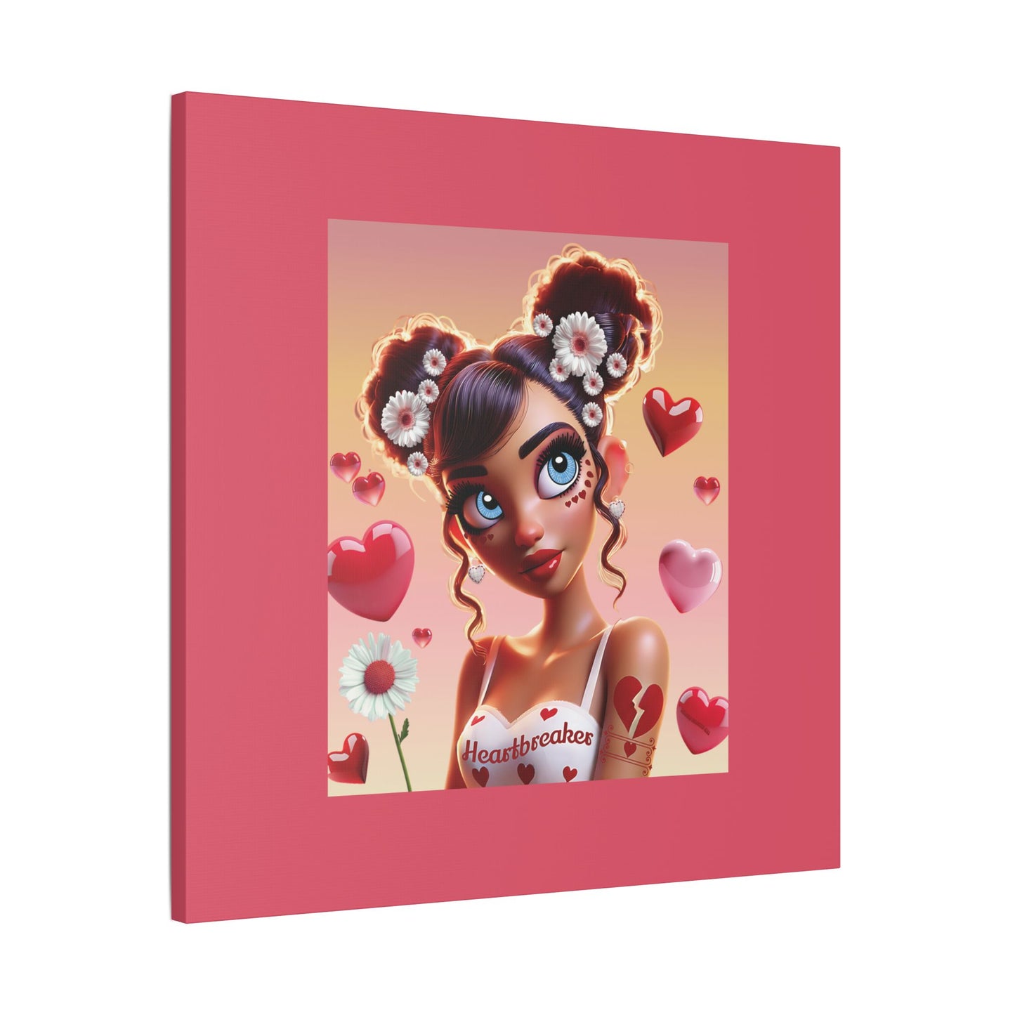 Heartbreaker 1 | Raspberry - Canvas Print, satin (multiple sizes)