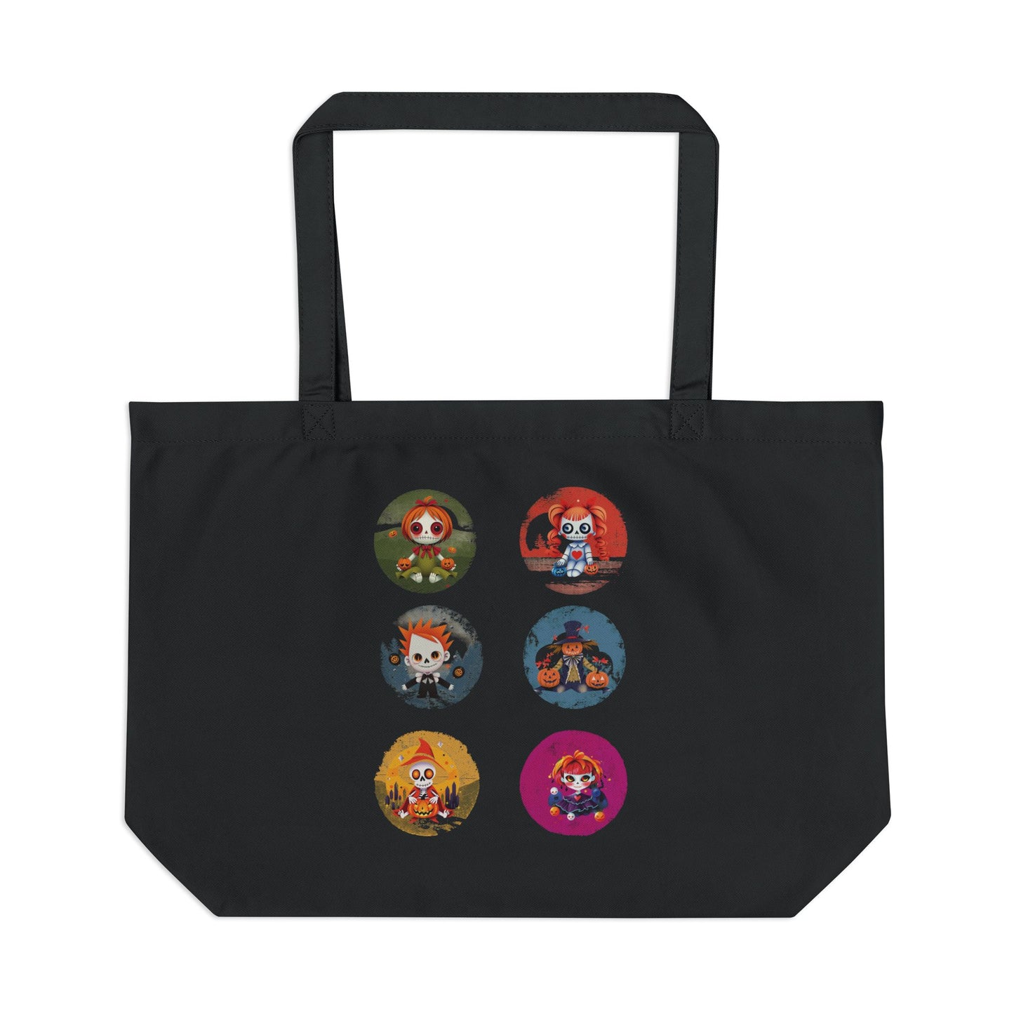 The Spooky Edit4 - Trick or Treat Eco Tote Bag, large double-sided (black or beige)