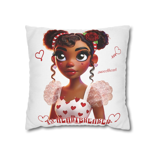 Heartbreaker Girl | Marshmallow - Pillowcase, square (multiple sizes)