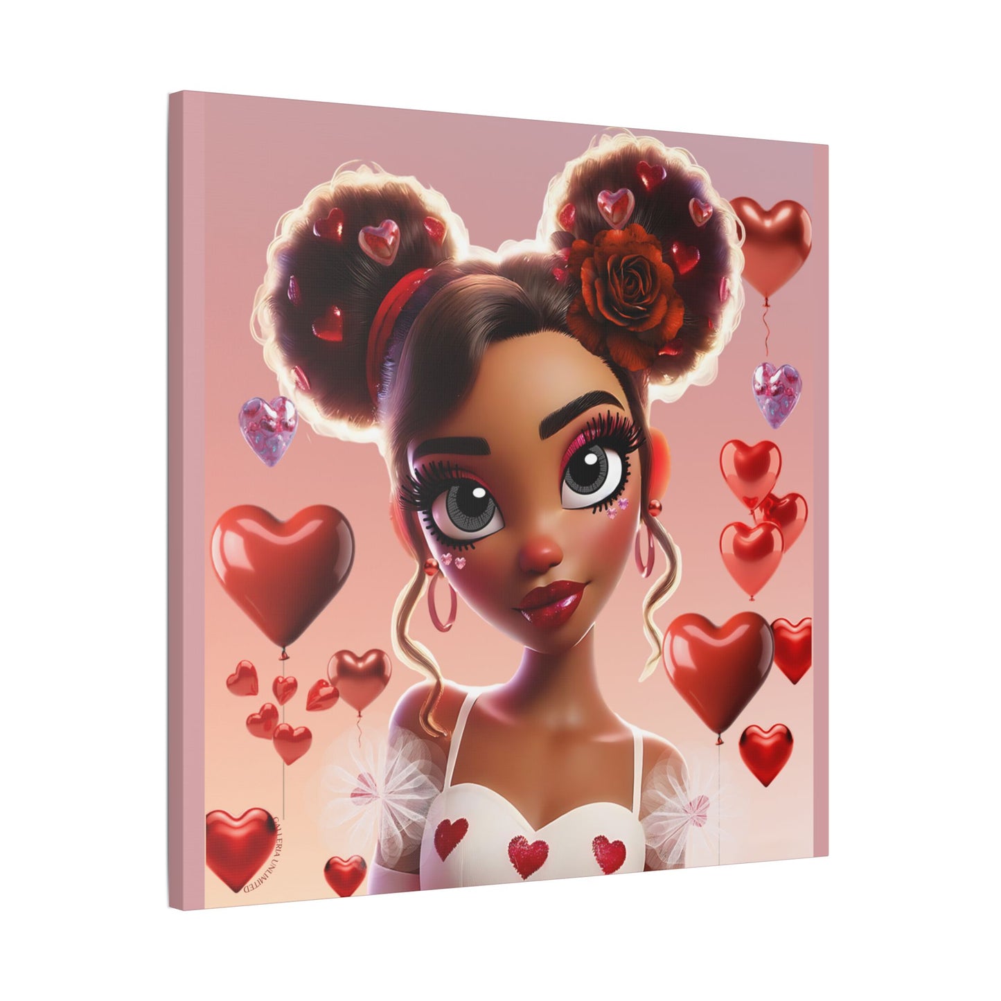 Heartbreaker 3 | Cotton Candy Satin Stretched Canvas Print