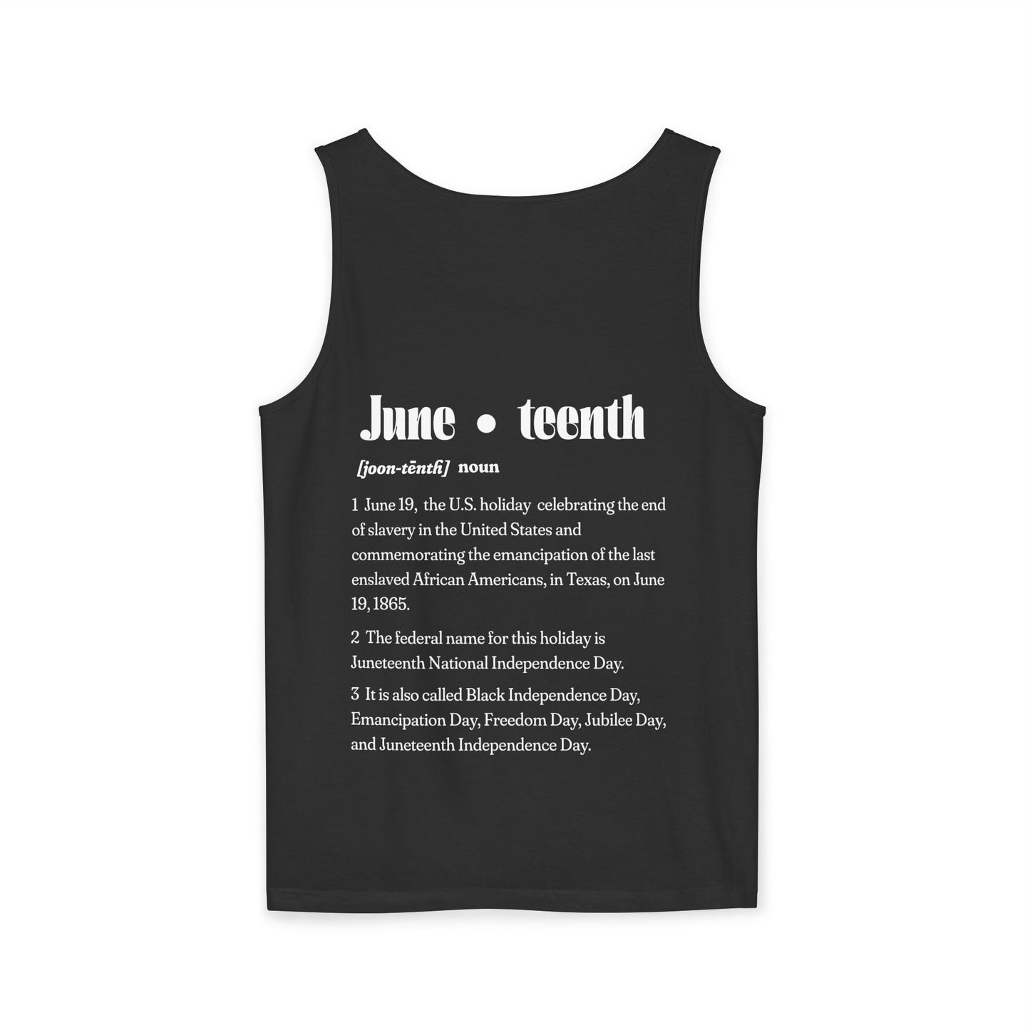 Juneteenth | Graphic Celebratory Tank Top (front and back design)