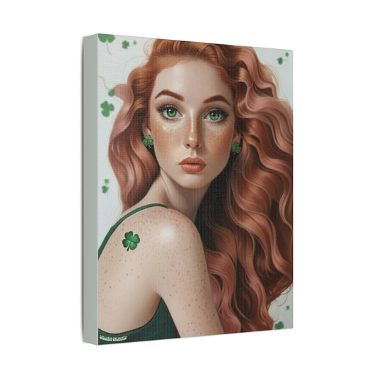 Clovers 3 | Shamrock Daydream, Stretched Satin Canvas Print