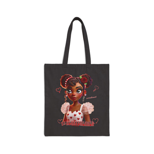 Heartbreaker Girl | Red typography - Tote Bag, solid color (natural/black)