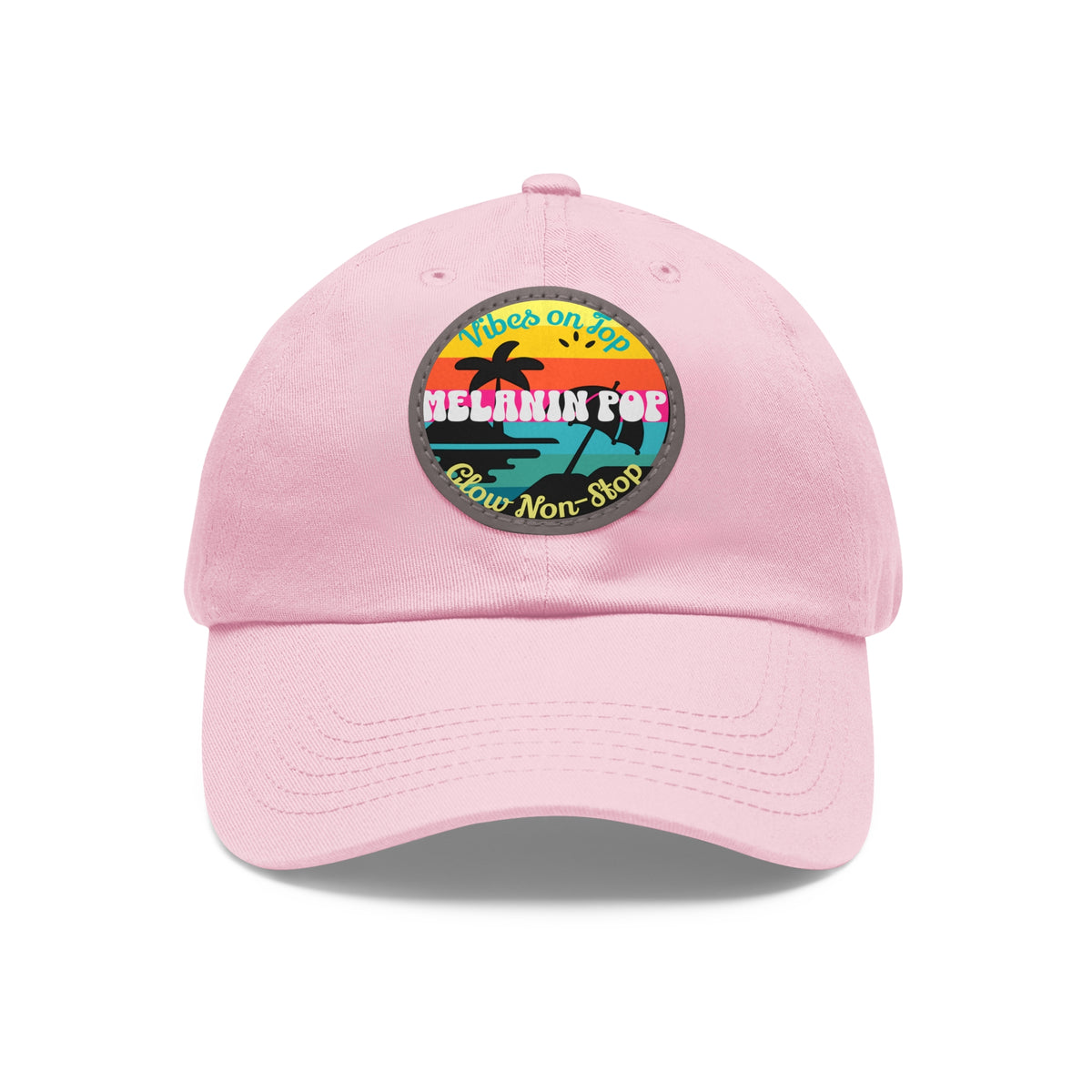 Sandy Toes | Melanin Pop Round Leather Patch Dad Cap (multiple colors)