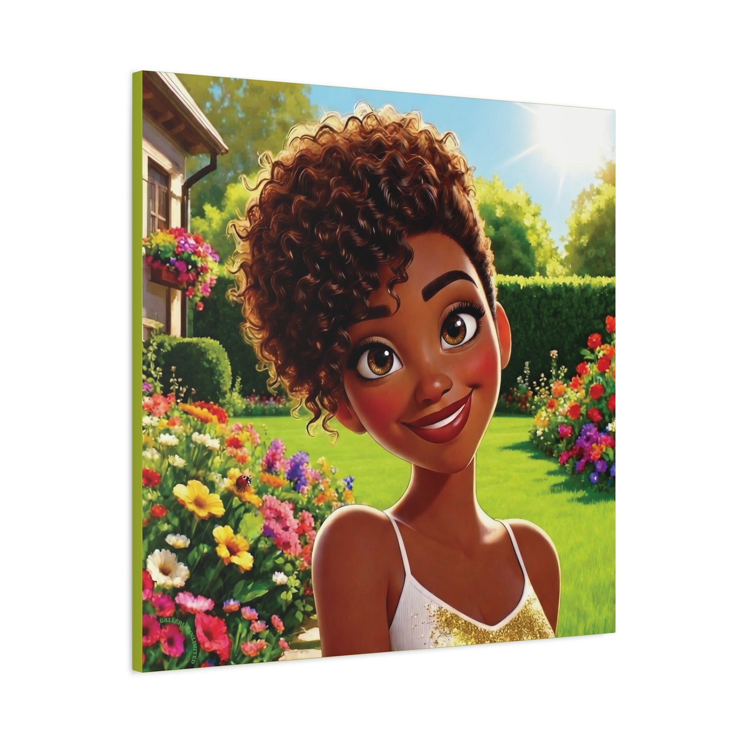 Spring Bloom | Ladybug, Matte Canvas Print