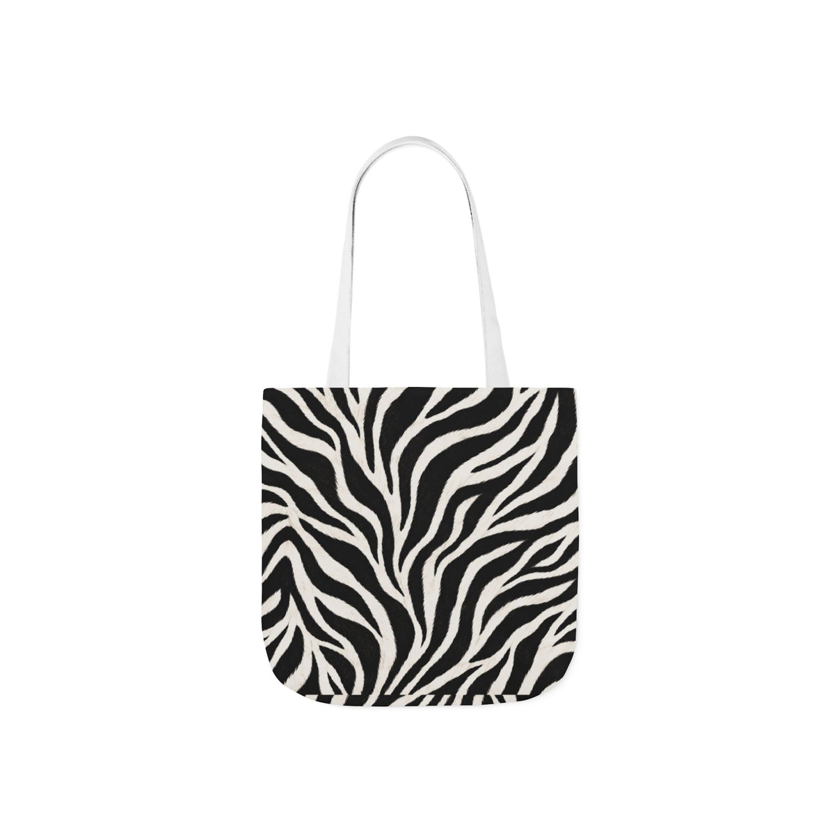 Zebra | Black & White Pattern Canvas Tote Bag