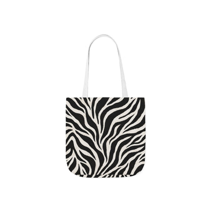 Zebra | Black & White Pattern Canvas Tote Bag
