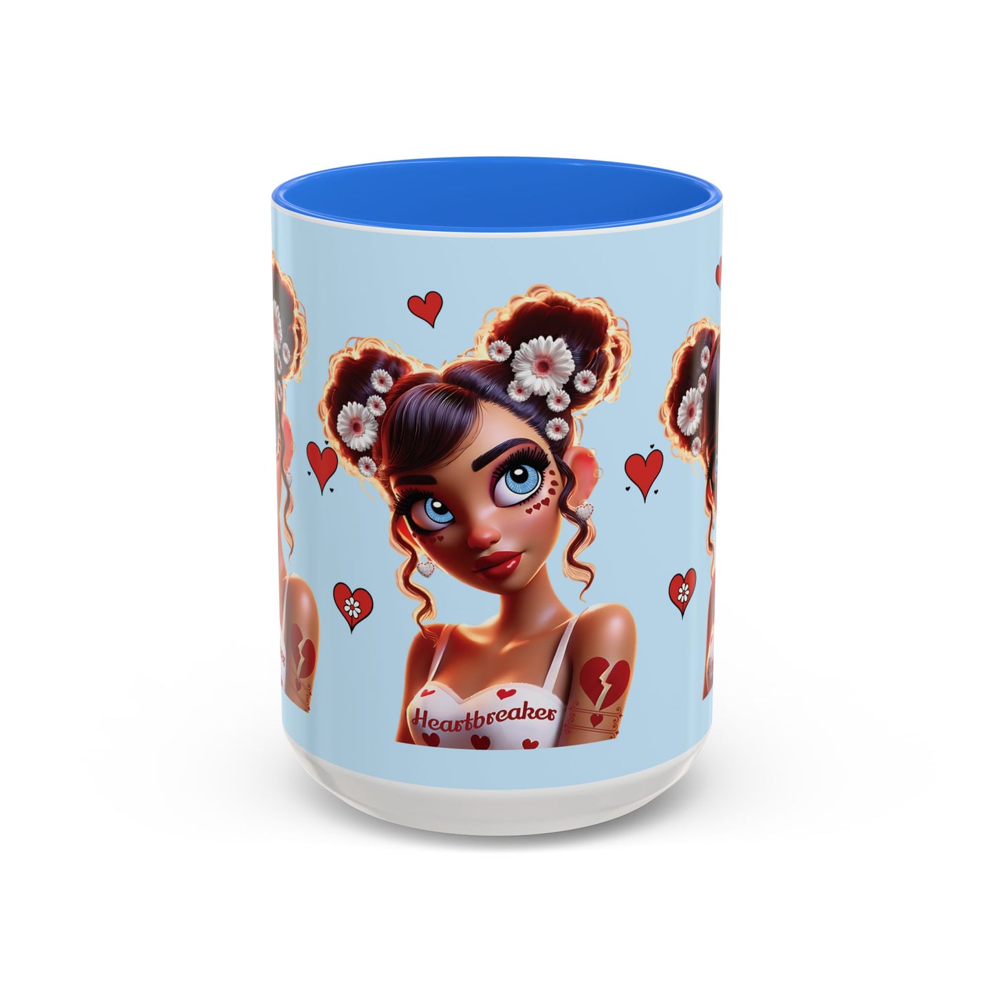 Heartbreaker 1 | Blueberry - Coffee Mug, two-tone, 15 oz (multiple handle colors)