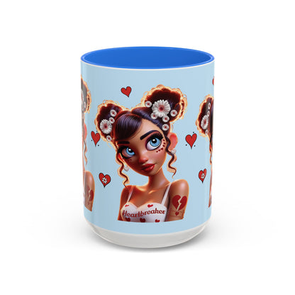 Heartbreaker 1 | Blueberry - Coffee Mug, two-tone, 15 oz (multiple handle colors)