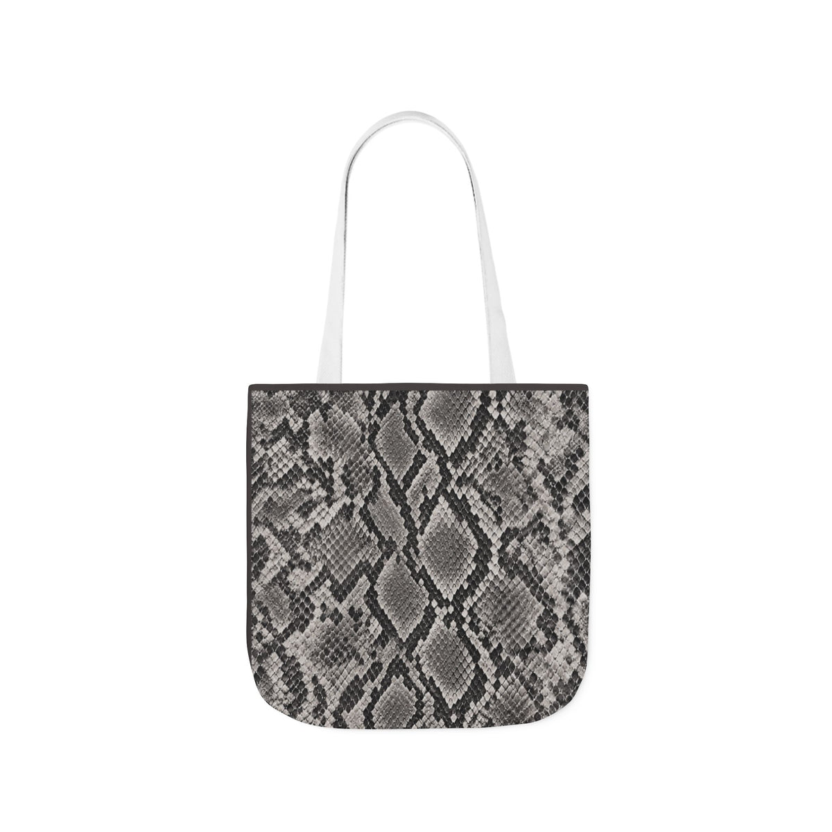 Snake | Grey Snakeskin Pattern Canvas Tote Bag