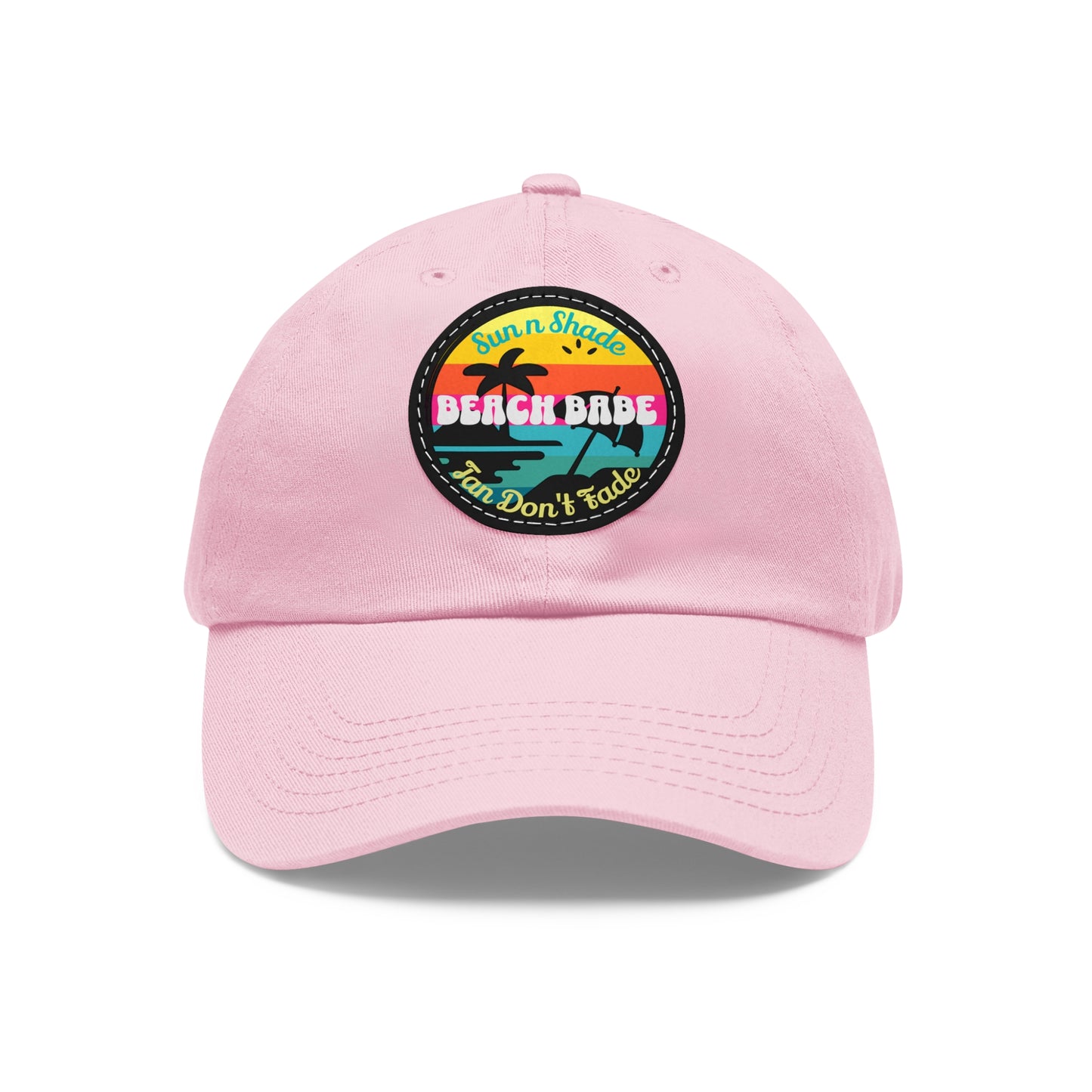 Sandy Toes | Dad Cap - Beach Babe with Leather Patch, various colors