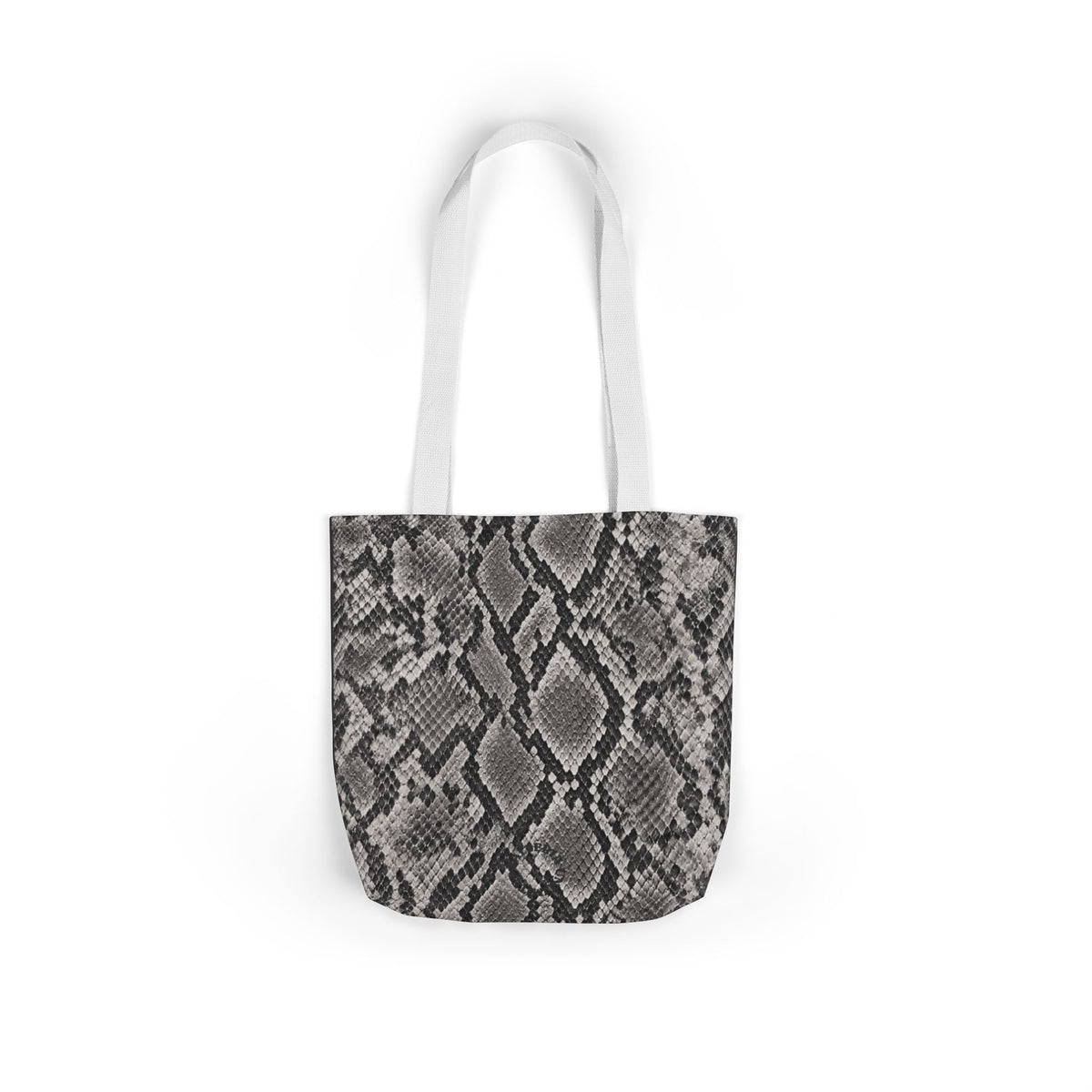 Snake | Grey Snakeskin Pattern Canvas Tote Bag