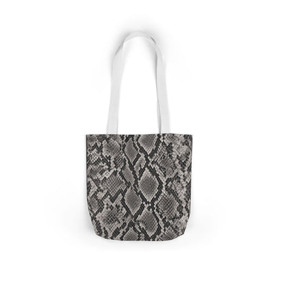 Snake | Grey Snakeskin Pattern Canvas Tote Bag